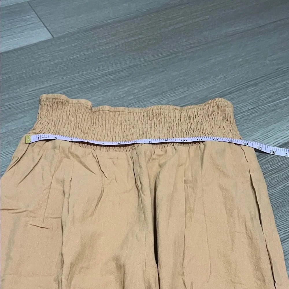 Tan Wide-Leg Pants